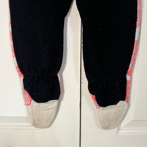 Vintage Dr Denton Disney 101 Dalmatians Fleece Footie Pajamas 4T Black Blue Red - Picture 7 of 7